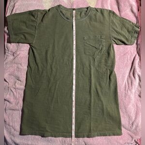 Hanes Green Short Sleeve Thin T-Shirt with Pocket, Size S/P/CH